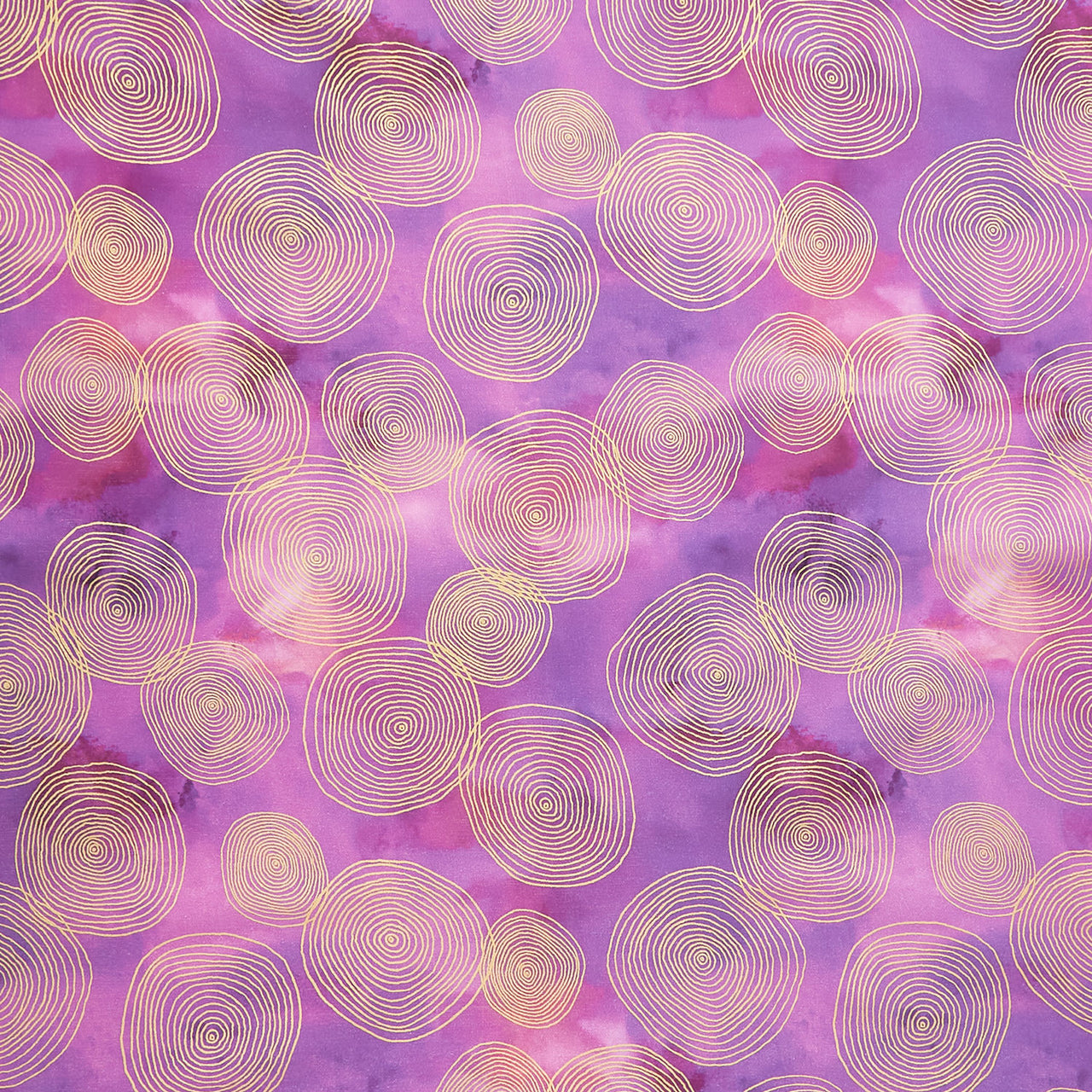 Chromaticity - Rings Amethyst Metallic Yardage Primary Image