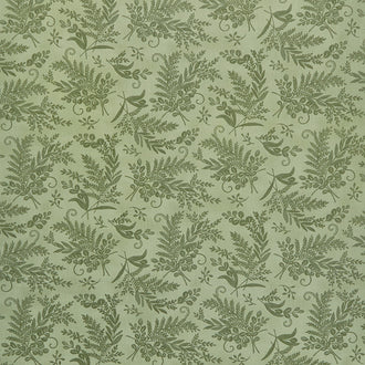 Happiness Blooms - Monotone Ferns Moss Yardage