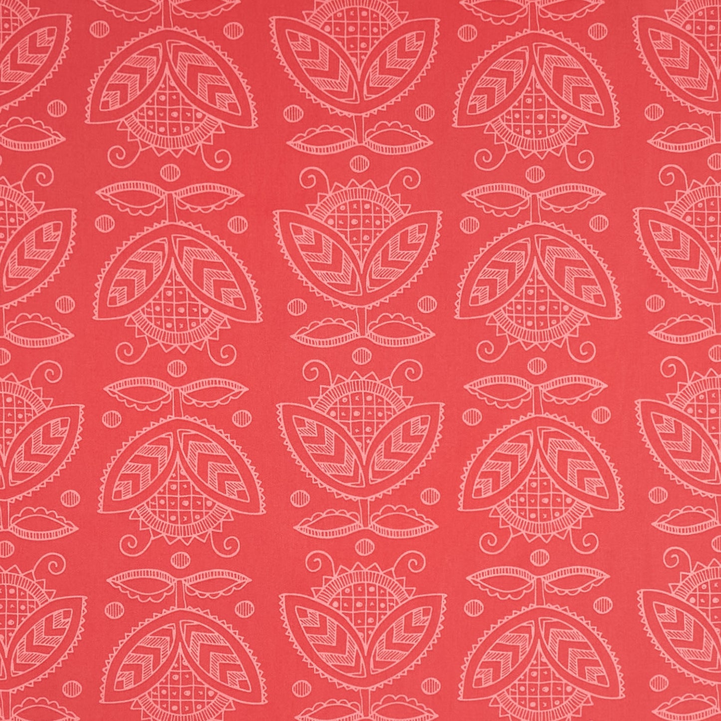 All My Heart - Valentine Thistles Red Yardage Primary Image