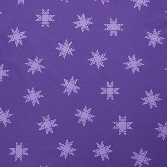 Missouri Star Quilt Backs - Tossed Missouri Star Royal Purple 110" Wide Backing