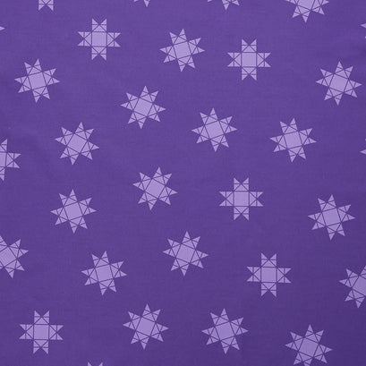 Missouri Star Quilt Backs - Tossed Missouri Star Royal Purple 110" Wide Backing