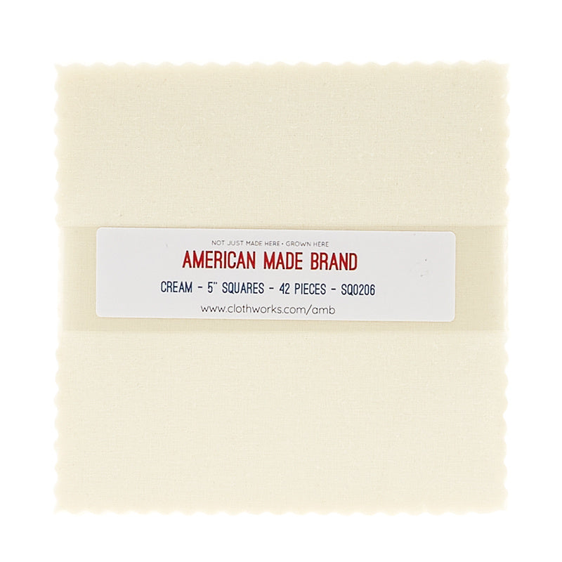 American Made Brand Cotton Solids Cream Charm Pack
