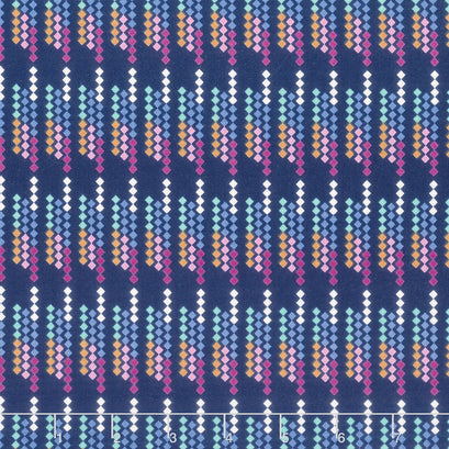 Enchanted Bloom - Trellis Royal Blue Yardage