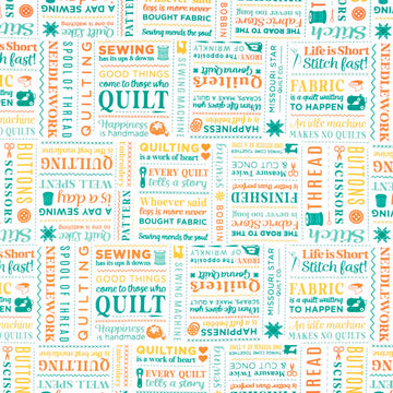 Quilt Town - Jenny's Quilt Sayings Multi Yardage Primary Image