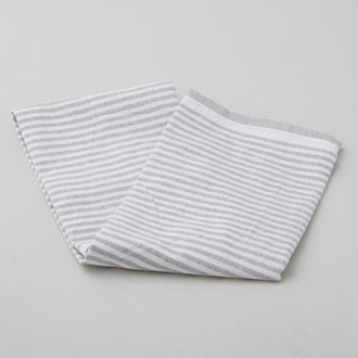 Tea Towel - Gray & White Stripe