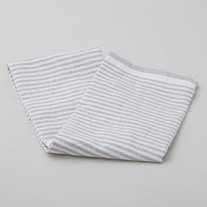 Tea Towel - Gray & White Stripe