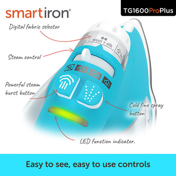 Oliso® TG1600Pro+ Smart Iron® - Turquoise Alternative View #3