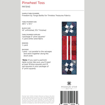 Digital Download - Pinwheel Toss Table Runner Pattern by Missouri Star Alternative View #1
