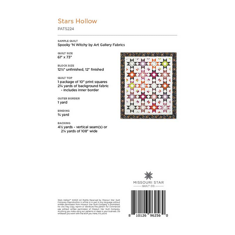 Stars Hollow Quilt Pattern by Missouri Star Alternative View #1
