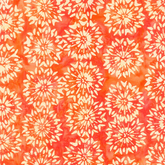 Dutchy Blues Batiks - Fireworks Mandarin Yardage