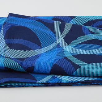 Transparancies - Overlapping Circles Blue 108" Wide 3 Yard Cut