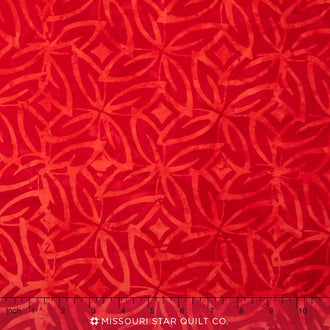 Tonga Batiks - Piñata North Star Red Yardage
