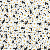 Advice from a Sunflower - Blooming Packed Daisys Black Yardage Primary Image