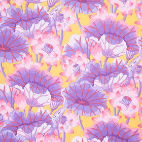 Kaffe Fassett Collective - August 2023 - Lake Blossoms Purple Yardage Primary Image