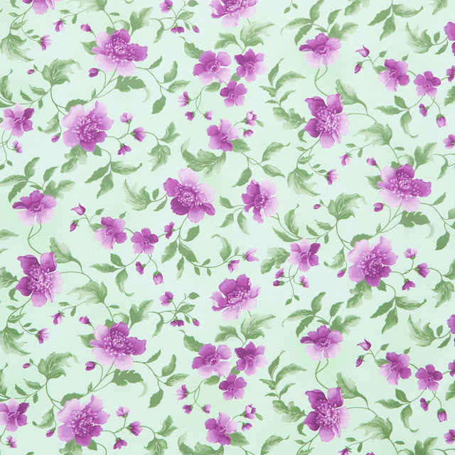 Camille - Floral Green Yardage Primary Image