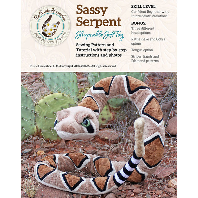 Sassy Serpent Plush Doll Pattern Primary Image