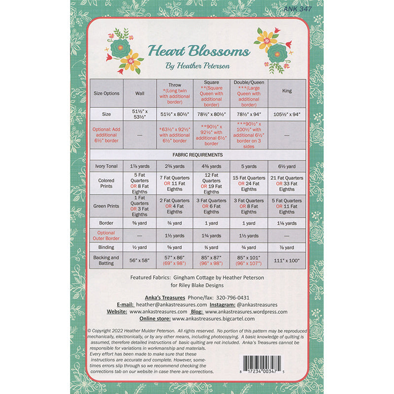 Heart Blossoms Quilt Pattern