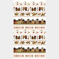 Home Sweet Home (Henry Glass) - Cross Stitch Border Stripe Cream Yardage Alternative View #1