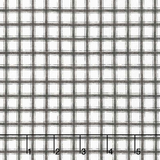 Proud Rooster - Plaid Ivory Black Yardage