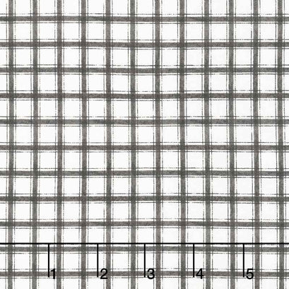 Proud Rooster - Plaid Ivory Black Yardage