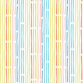 Delivered with Love - Rainbow Stripe Cloud Yardage