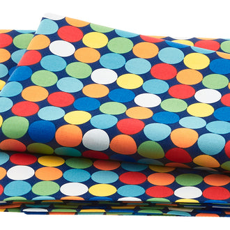 Big Multi Dots Navy 2 yard cut