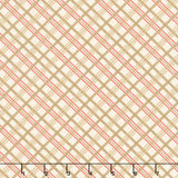 Garden Gate Roosters - Diagonal Plaid Cream Yardage Primary Image