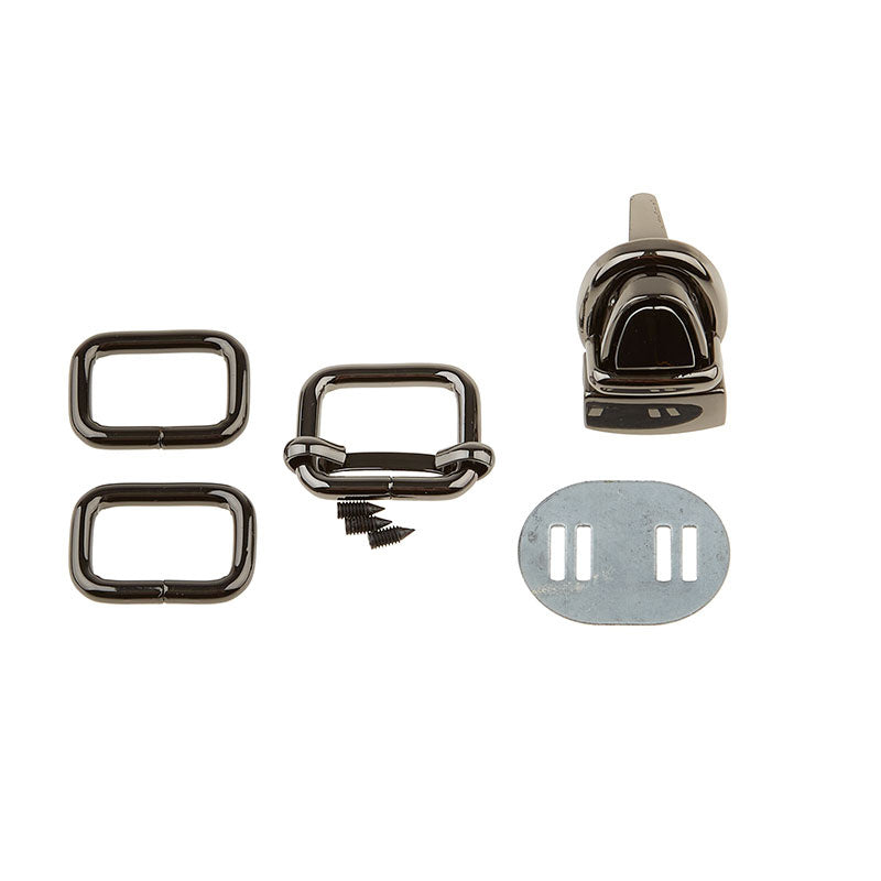 Mountain Saddle Bag Hardware Kit Gunmetal