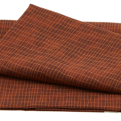 Quilter's Combination - Wiggly Grid Brown 2 Yard Cut