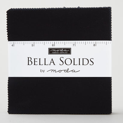 Bella Solids Black Charm Pack