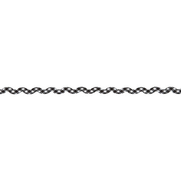 Gingham Ric Rac - 1/3" White, Black, Grey Alternative View #1