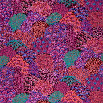 Kaffe - 85 and Fabulous Large Oriental Trees Maroon Yardage