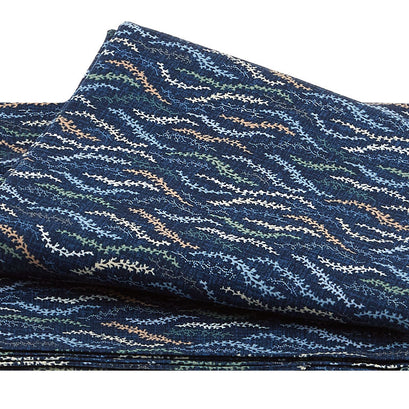 Sapphire Blossoms - Scattered Vines Navy 2 Yard Cut