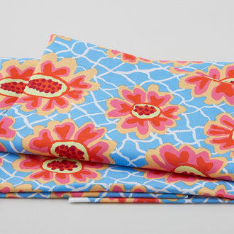Kaffe Fassett - August 2021 Flower Net Blue 2 Yard Cut