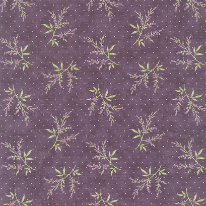 Iris and Ivy - Fresh Picked Flowers Plum Yardage