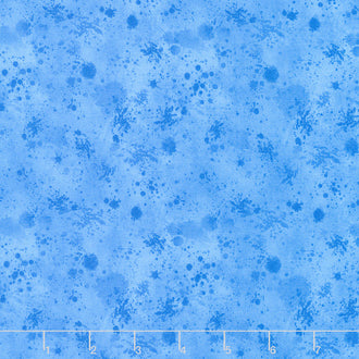 School is Cool - Paint Splatter Blue Yardage