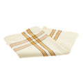 Cream Towel with Pumpkin Stripes