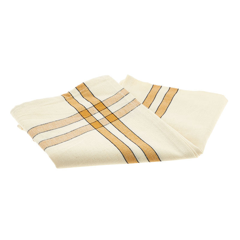 Cream Towel with Pumpkin Stripes Primary Image