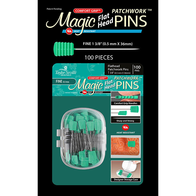 Magic Pins™ Flathead Patchwork Fine Pins - 100 count Alternative View #3