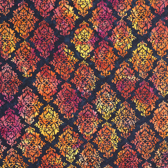 Bonfire Batiks - Damask Coal Yardage
