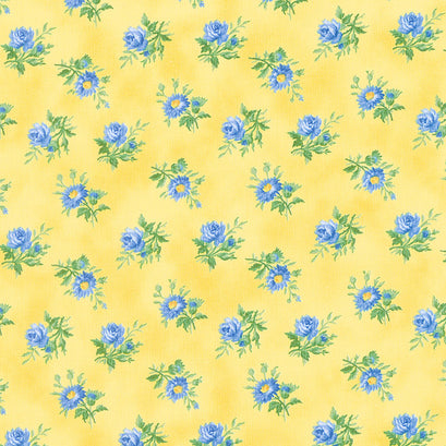 Summer Breeze 2023 - Tossed Bouquets Yellow Yardage