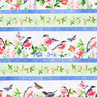 Among the Branches - Bird Repeating Stripe Multi Yardage