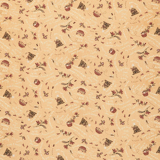 Froth and Bubble - Swirly Words Novelty Yellow Yardage