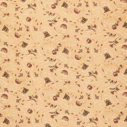 Froth and Bubble - Swirly Words Novelty Yellow Yardage