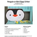 Digital Download - Bird Zippy Critter Pouch Pattern