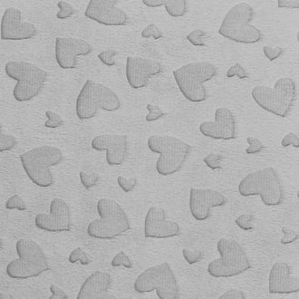 Cuddle® Embossed Heart - Silver 60" Minky Yardage