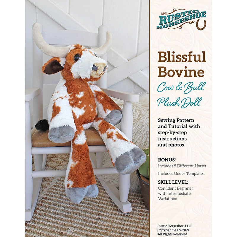 Blissful Bovine Cow & Bull Plush Doll Pattern Primary Image
