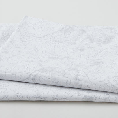 Stitch - Printed Stitches White 108" Wide 3 Yard Cut