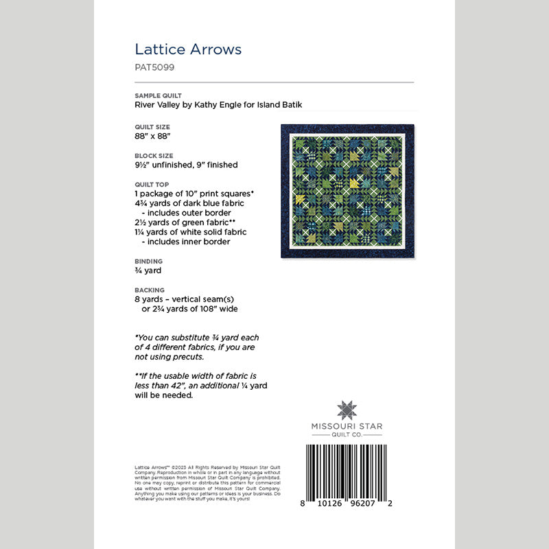 Digital Download - Lattice Arrows Quilt Pattern by Missouri Star Alternative View #1