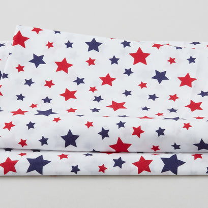 Sweet Liberty - Large Stars White 2 Yard Cut